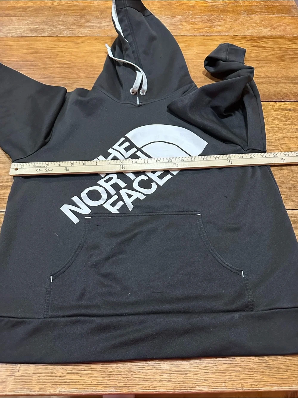 The North Face men’s sz large Black Hoodie with White Logo